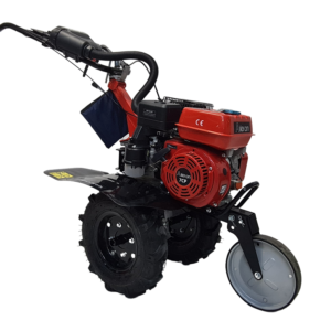 motosapa pe benzina mt 7 100, 2+1 viteze, 7 cp, 208 cc, latime lucru 80 cm, roti cauciuc, rarita si freze incluse, 77 kg aileron