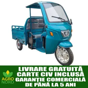 tricicleta electrica kuba gl35000, putere motor 1500 w, baterie de 72v/58ah, autonomie 60 70 km, fara permis, viteza 25km/h, culoare albastru, carte rar inclusa
