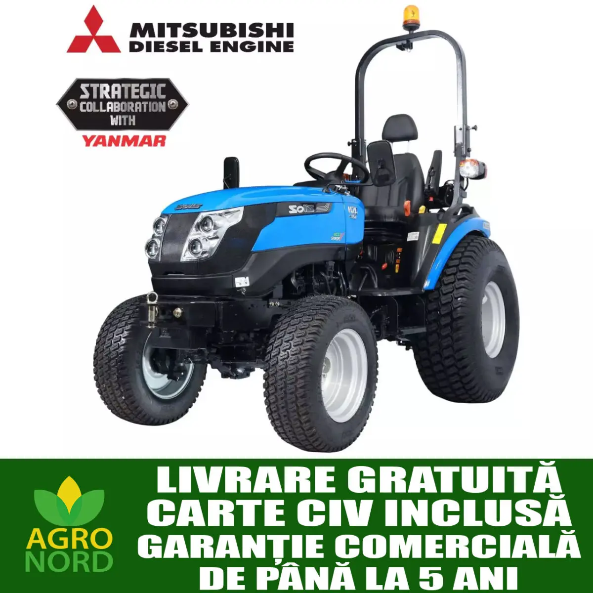 tractor agricol solis 26 4wd hst rops, diesel, putere motor 26 c.p, 4x4 tractor agricol solis 26 4wd hst rops, diesel, putere motor 26 c.p, 4x4