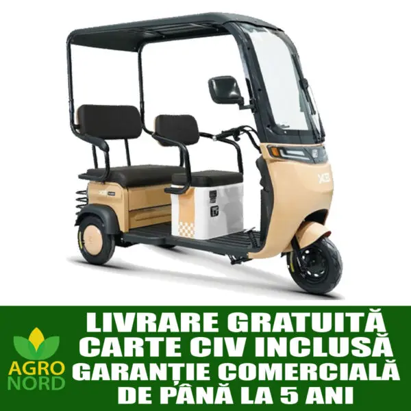 triciclu electric kuba optimus ultra, putere motor 650 w, baterie 20ah/72 v, 50 km autonomie, fara permis, viteza max 25 km/h, carte rar inclusa
