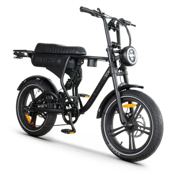 Bicicleta electrica APE RYDER DC20 BLACK, motor 250W, baterie 48V/13Ah, autonomie 50 Km, viteza 25 Km/h, adulti, roti 20”, display LCD