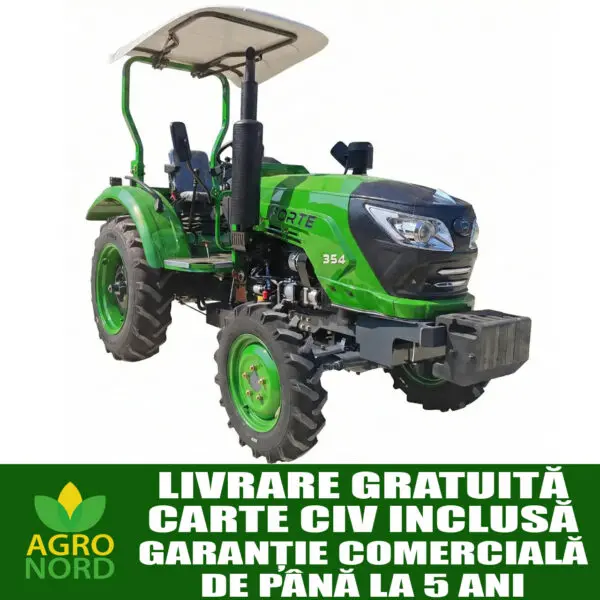 tractor agricol forte 354 rops, 35 cp, diesel, 4x4, semicabina, servodirectie