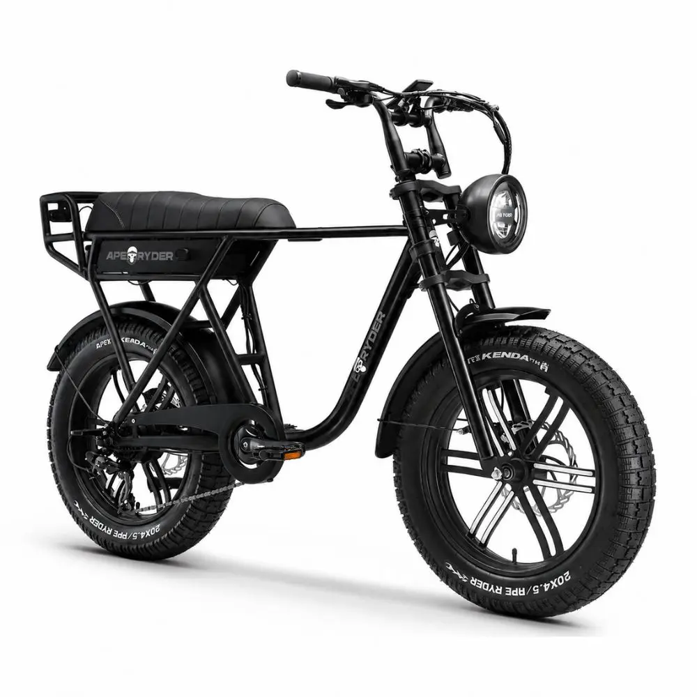 Bicicletă electrică APE RYDER A10 Black cu motor 250W, baterie 36V/10Ah, autonomie până la 60 km, roți de 20 inch și transmisie Shimano cu 7 viteze. Bicicletă electrică APE RYDER A10 Black cu motor 250W, baterie 36V/10Ah, autonomie până la 60 km, roți de 20 inch și transmisie Shimano cu 7 viteze.