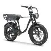 Bicicletă electrică APE RYDER A10 Black cu motor 250W, baterie 36V/10Ah, autonomie până la 60 km, roți de 20 inch și transmisie Shimano cu 7 viteze.