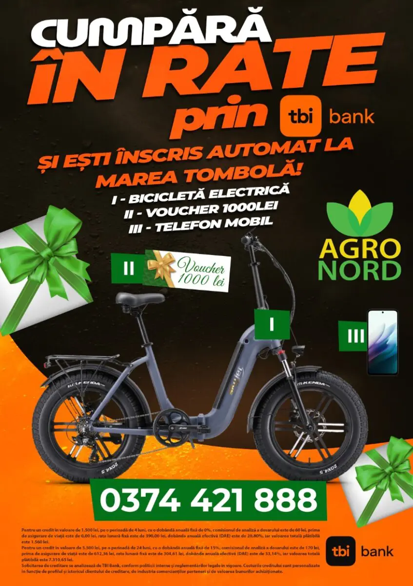 Cumpără în rate și câștigă premii cu AgroNord!