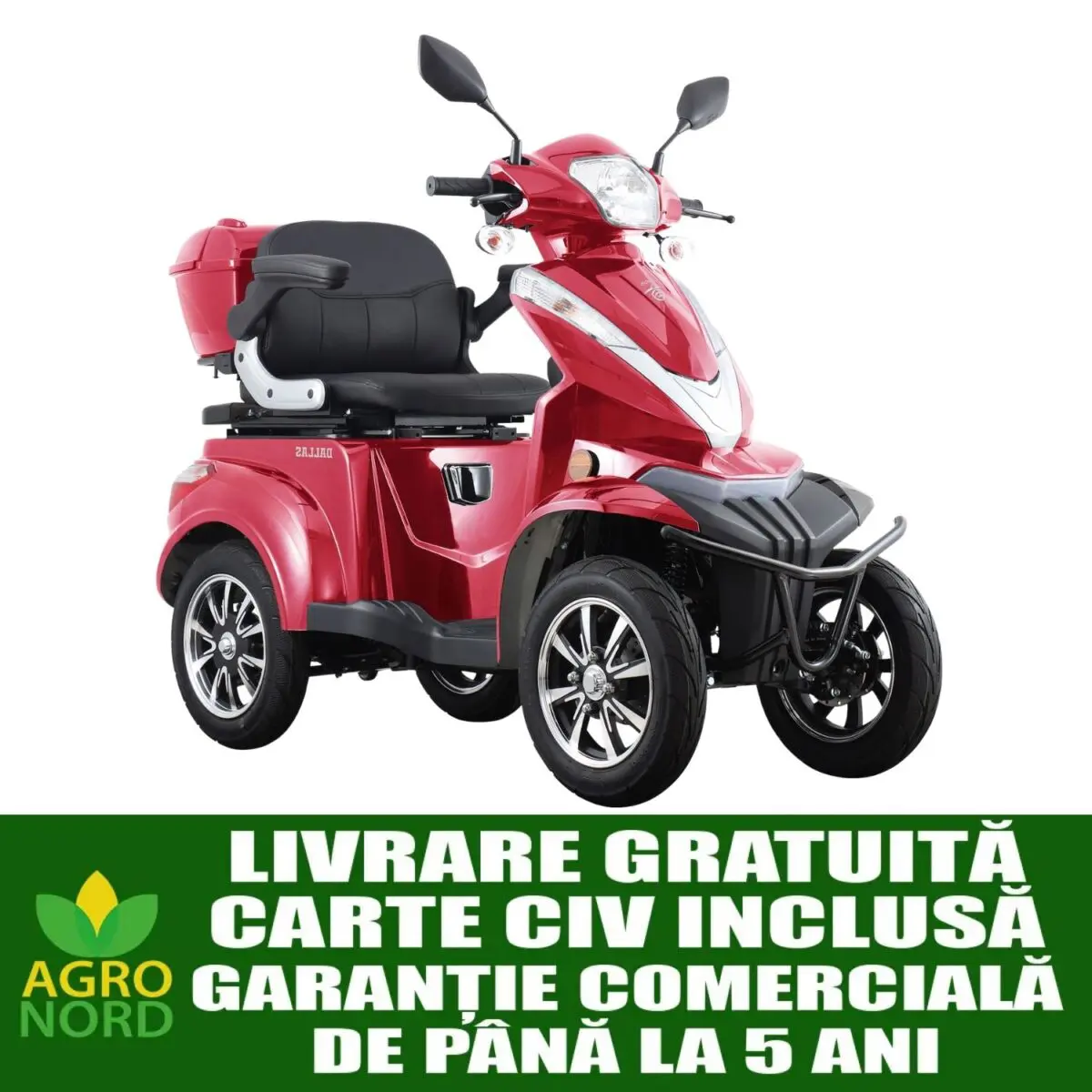 Cvadriciclu electric SAMUS DALLAS-4R1-10T1000-60V20-RED Cvadriciclu electric SAMUS DALLAS-4R1-10T1000-60V20-RED
