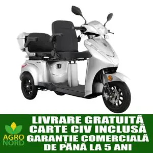 Triciclu electric, tricicletă SAMUS DALLAS-3R2-10T1000-60V20-SILVER