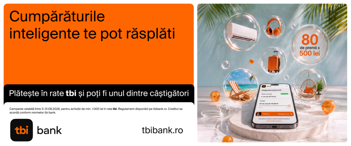 Campanie promotionala -Cumpara online in rate tbi si poti castiga 500 lei inapoi