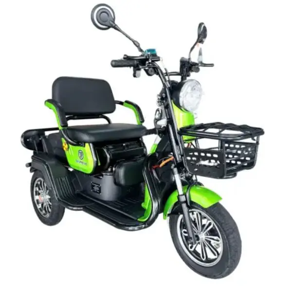 Triciclu electric JINGPENG GO RIDE verde, motor 800W