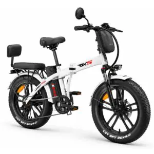 Bicicleta electrica RKS LESSO WHITE, motor 250W, baterie 36V/10Ah Li-ion, autonomie 35-45 km, viteza 25 km/h, adulti, roti 20", display LCD, alb
