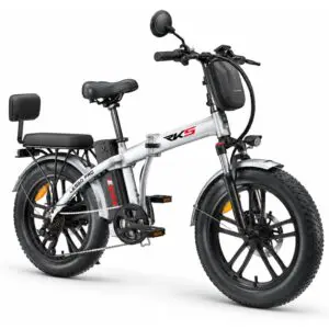 Bicicleta electrica RKS LESSO, motor 250W, baterie 36V/10Ah Li-ion, autonomie 35-45 km, viteza 25 km/h, adulti, roti 20", display LCD, gri