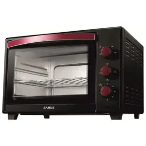 Cuptor electric Samus CS-35B2, Control temp. de la 100°C la 230°C, 35 litri, 1600 W, 3 programe, timer, Negru