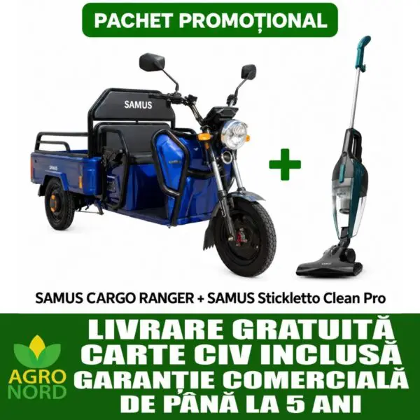Pachet Triciclu Electric + Aspirator Vertical SAMUS