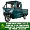Triciclu electric, tricicleta cu cabină 3PLUSMOTO XF2200DZH, 3+KH06 BLUE, motor 2000 W, acumulator 72V/58Ah, viteza maxima 25 km/h, autonomie 59 km, afisaj LCD, 1 loc, albastru
