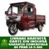 Triciclu electric, tricicleta cu cabină 3PLUSMOTO XF2200DZH, 3+KH06 RED, motor 2000 W, acumulator 72V/58Ah, viteza maxima 25 km/h, autonomie 59 km, afisaj LCD, 1 loc, roșu
