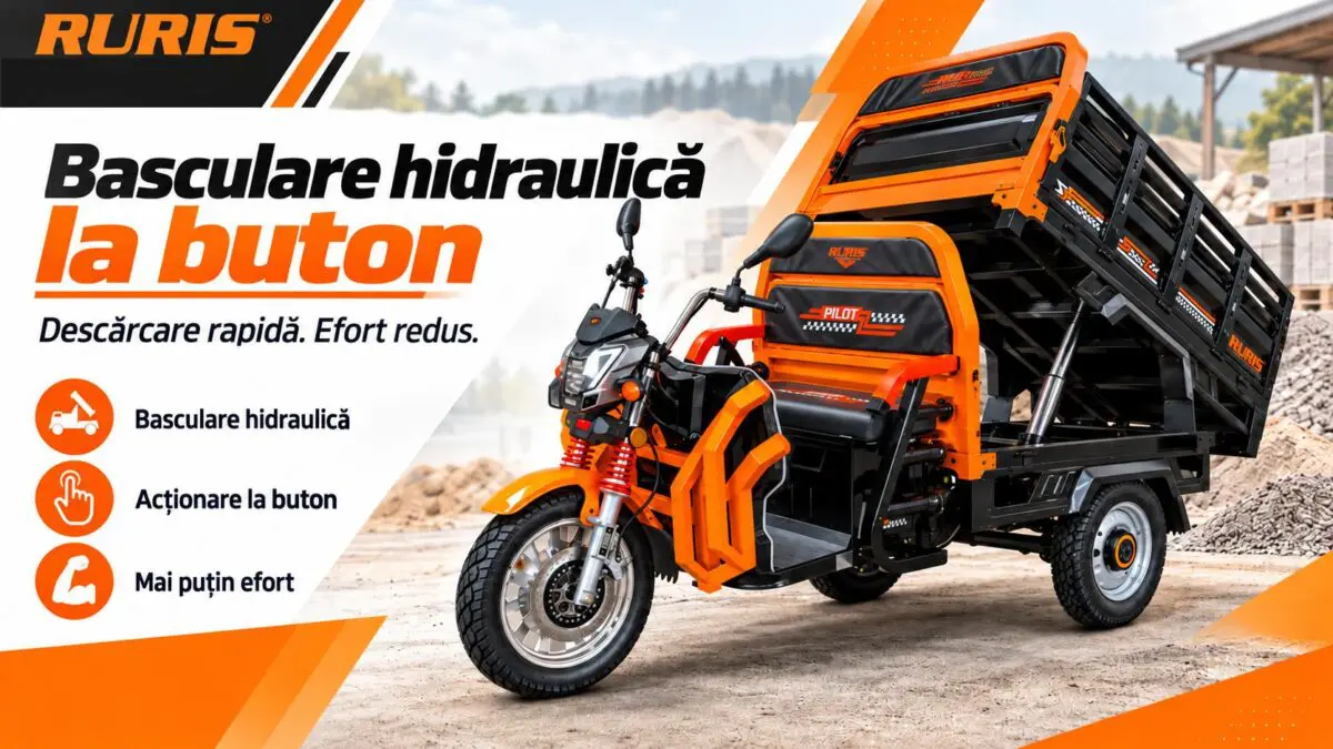 Basculare hidraulica triciclu electric Ruris
