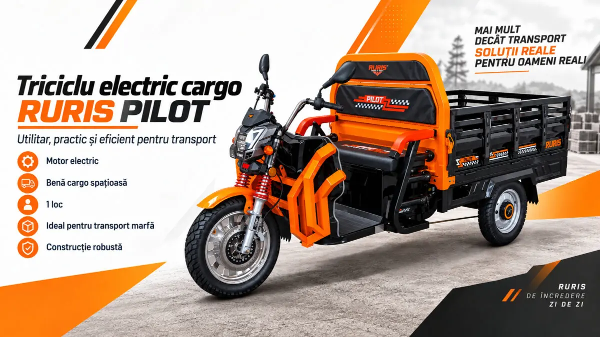 Triciclu electric cargo Ruris Pilot 3130