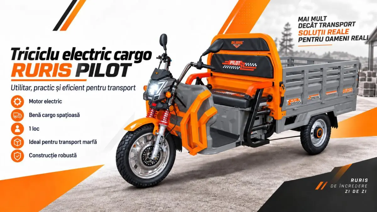 Triciclu electric (L2e) cargo RURIS PILOT 3130 G GRAY