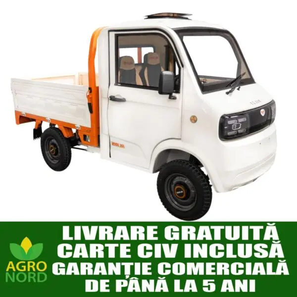 Camioneta, (cvadriciclu electric L6e), fara permis, RURIS PILOT5000S WHITE