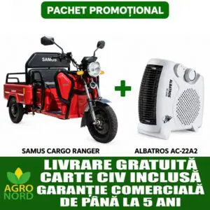 Pachet promoțional – Triciclu electric cargo SAMUS RANGER 25 + Aerotermă electrică ALBATROS AC-22A2
