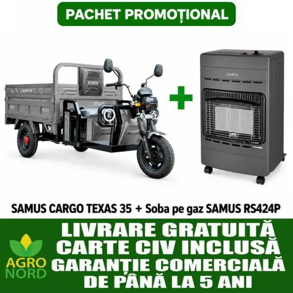 Pachet SAMUS TEXAS 35 + Sobă pe gaz SAMUS RS424P