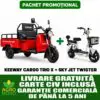 Pachet promoțional - Triciclu electric KEEWAY CARGO TRIO X RED + Scuter electric fără permis SKY JET TWISTER