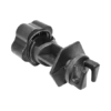 Izolator prindere cu filet negru pentru stalp metalic gard electric