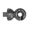 Izolator inelar negru pentru stalp metalic 59x33mm gard electric Breckner Germany
