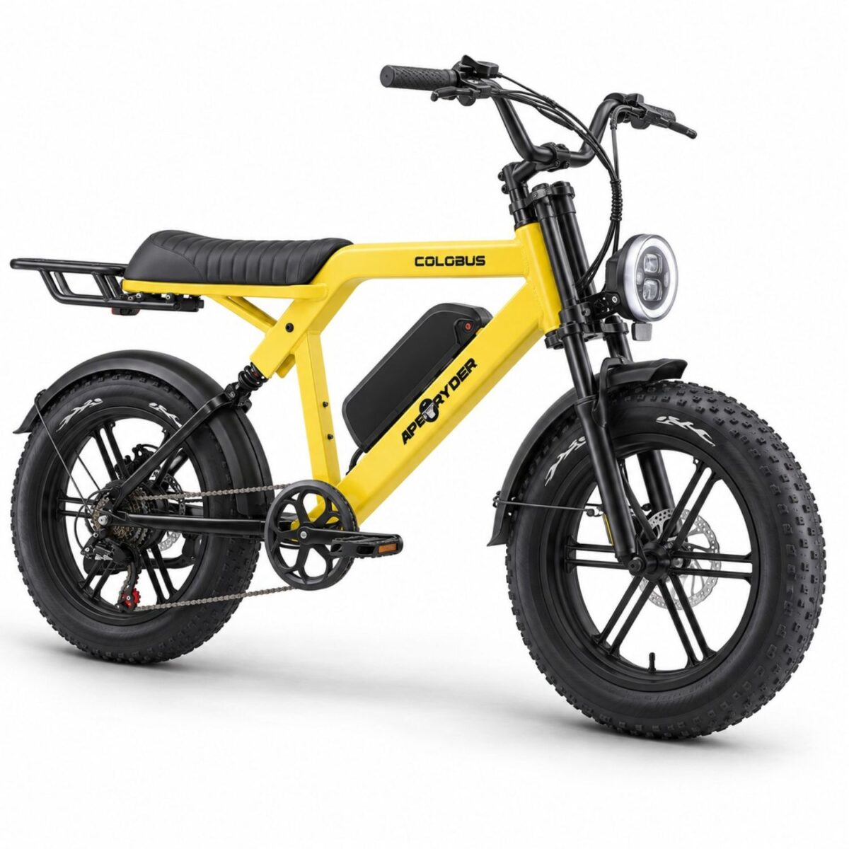 Bicicleta electrica APE RYDER COLOBUS YELLOW, motor 250W, baterie 48V/10.4Ah, viteza 25 km/h, autonomie 60 km, adulti, roti 20", display LCD Bicicleta electrica APE RYDER COLOBUS YELLOW, motor 250W, baterie 48V/10.4Ah, viteza 25 km/h, autonomie 60 km, adulti, roti 20", display LCD