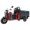 Triciclu electric cargo Samus Montana Roșu Argintiu vedere laterală