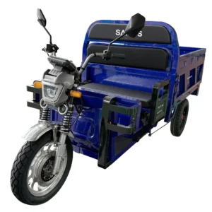 Triciclu electric cargo Samus Houston 45 Blue vedere oblică