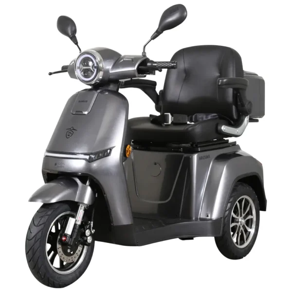 Triciclu electric Samus Arizona Silver argintiu vedere frontală