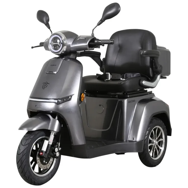 Triciclu electric Samus Arizona Silver argintiu vedere frontală