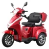 Triciclu electric Samus Dallas Red vedere frontală 3/4