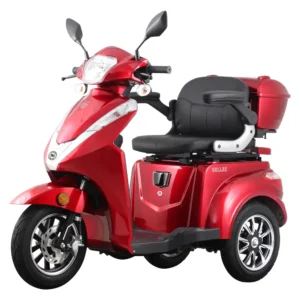 Triciclu electric Samus Dallas Red vedere frontală 3/4