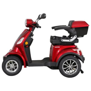 Profil lateral cvadriciclu electric roșu Samus Arizona