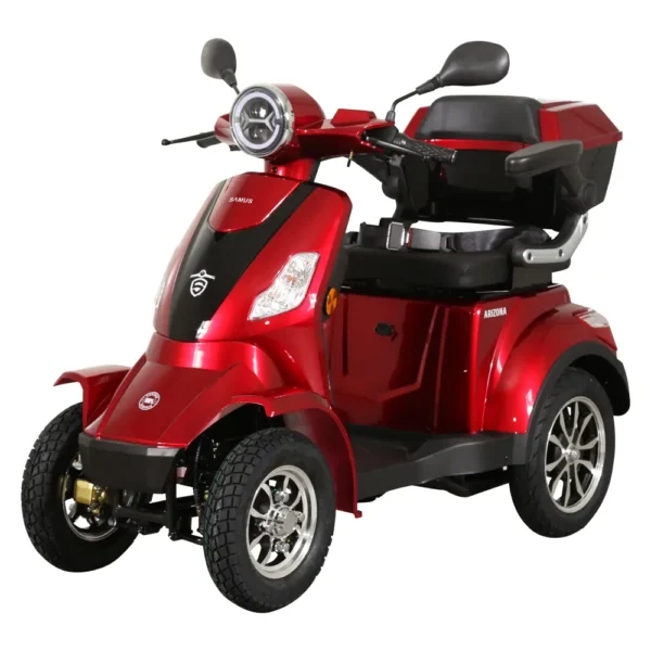 Cvadriciclu electric Samus Arizona Red vedere frontală laterală