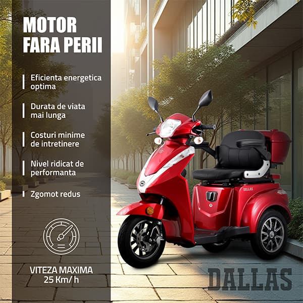 Banner motor electric 1000W triciclu Samus Dallas Red