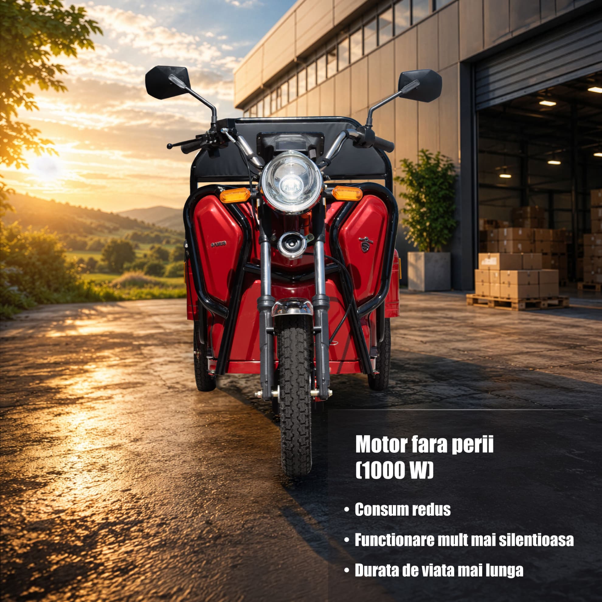 Motor electric fără perii pentru triciclu cargo Samus Ranger 25 Red