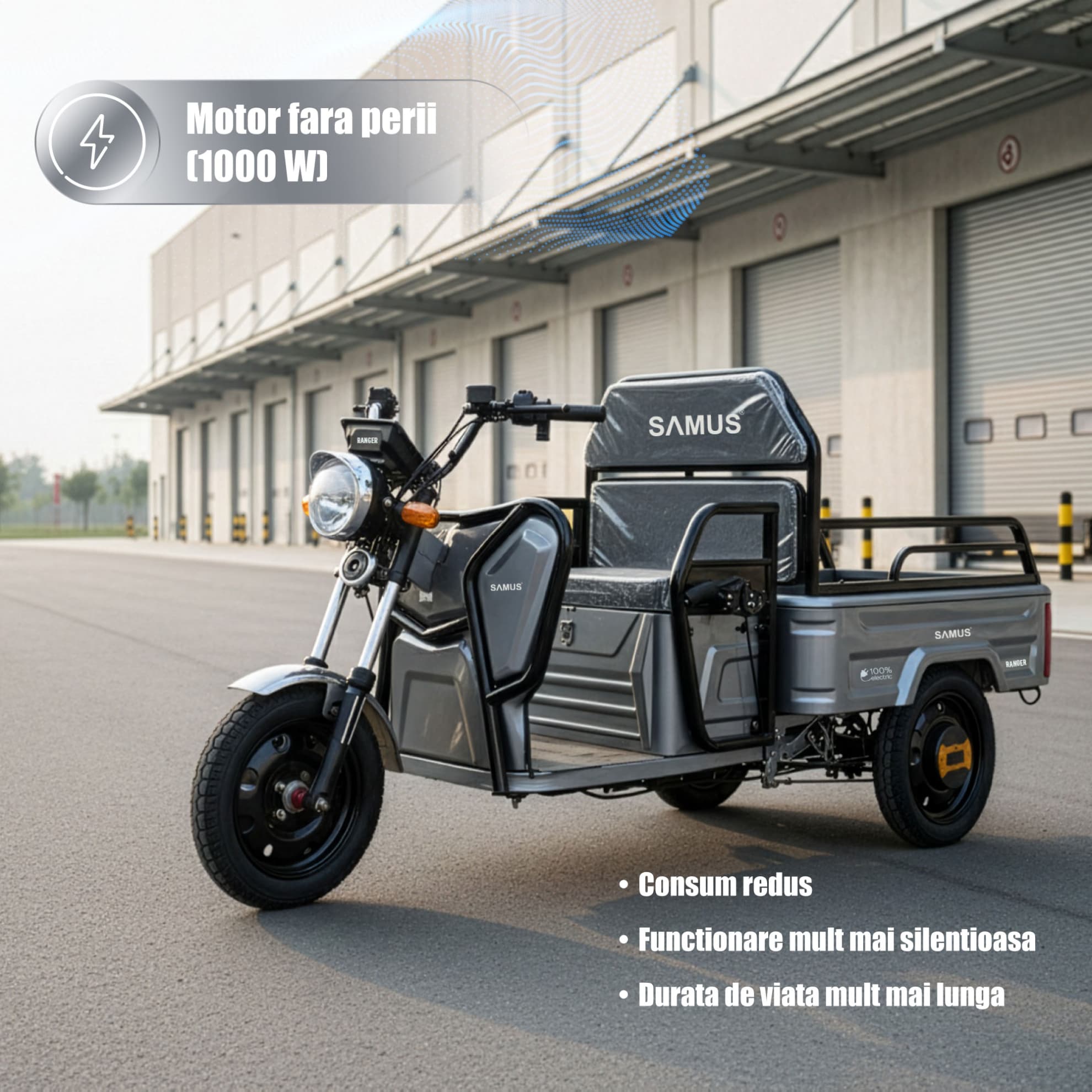 Motor electric fără perii pentru triciclu cargo Samus Ranger 25 Silver