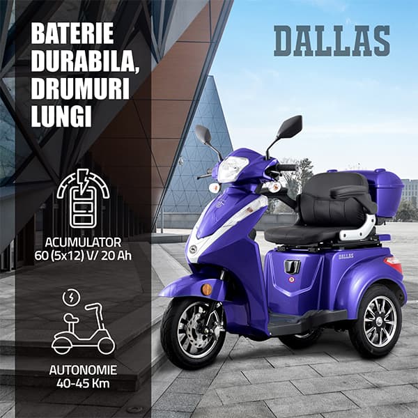 Banner autonomie 50km și acumulator 60V/20Ah Samus Dallas Blue