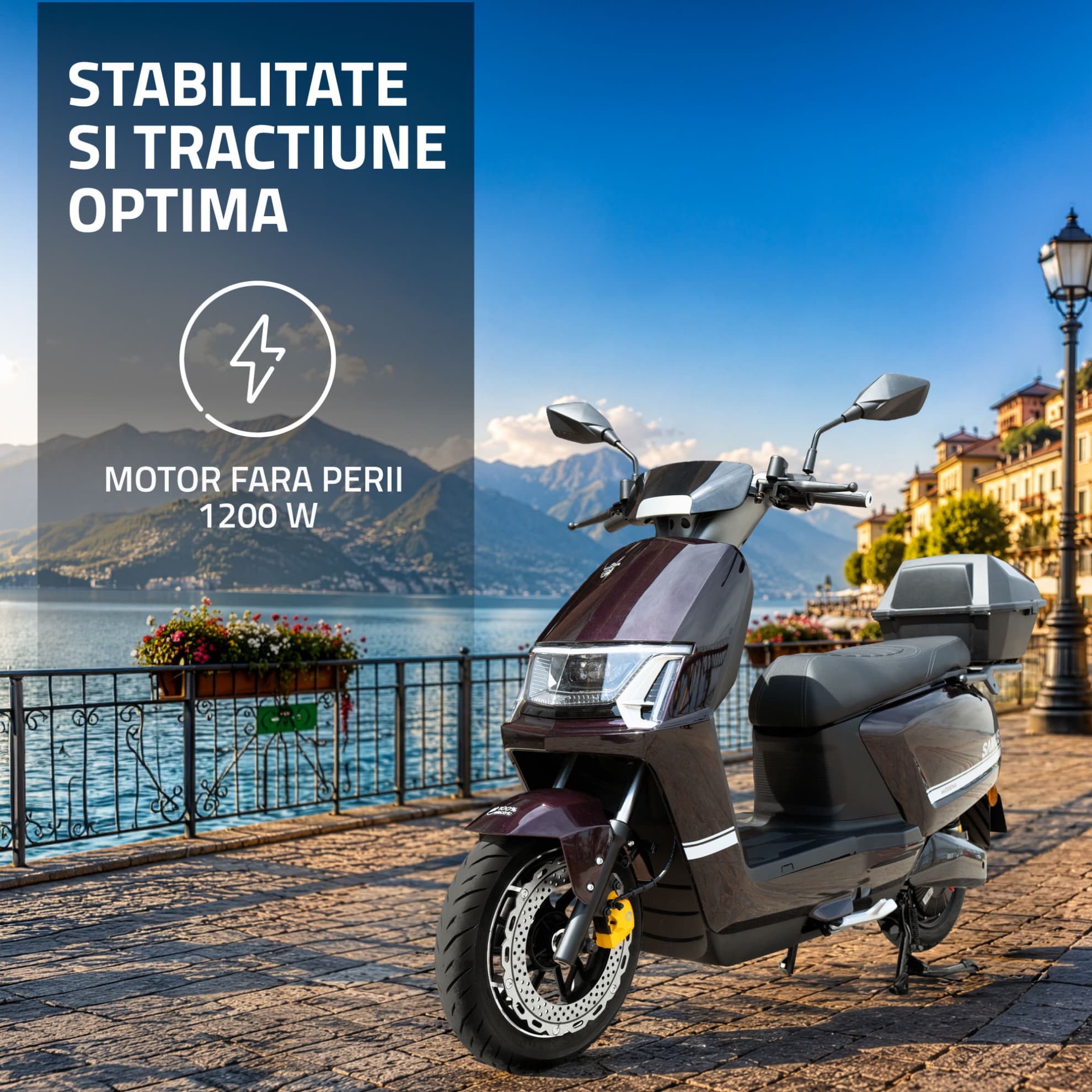 Detaliu motor electric fără perii scuter Samus Modena 25 Violet