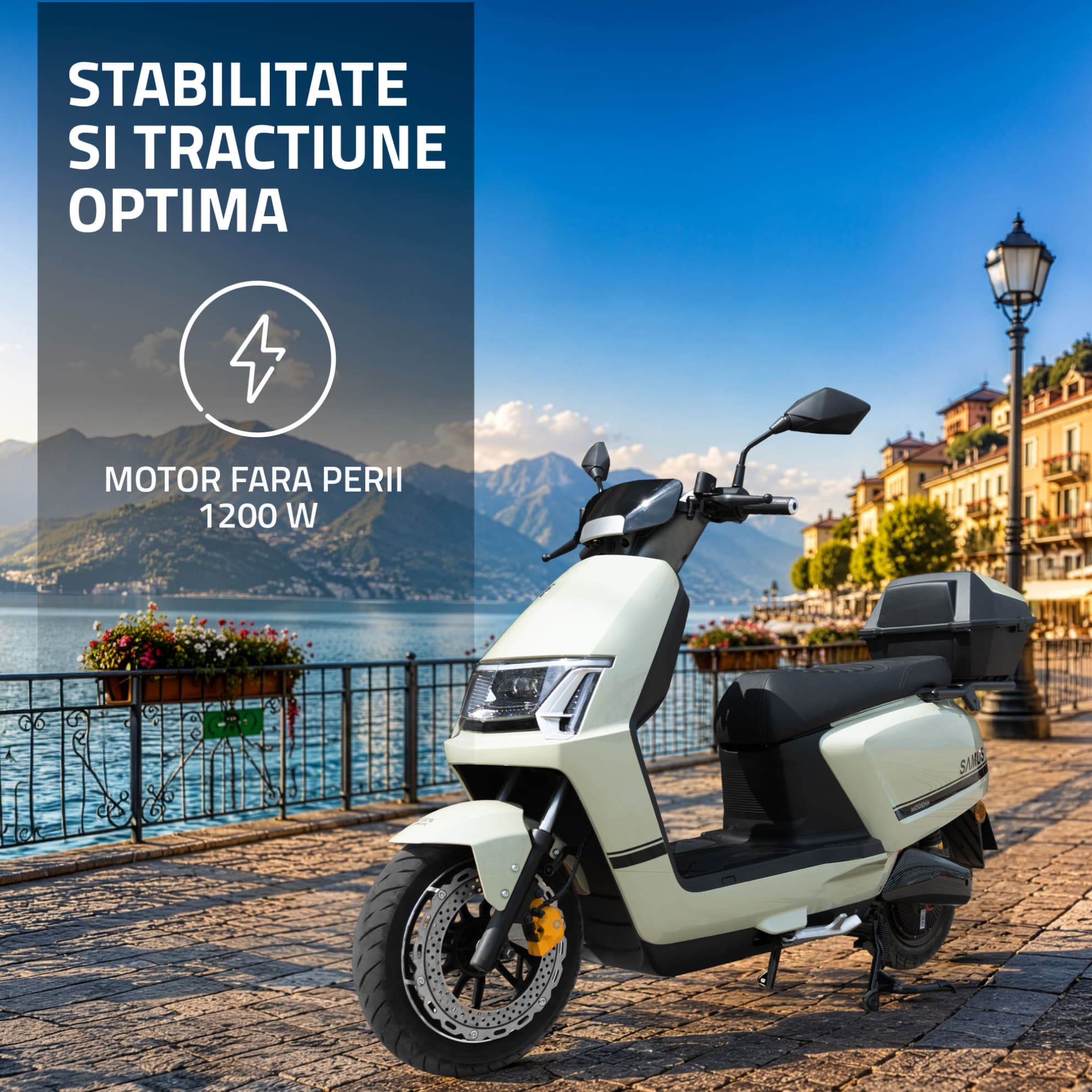 Detaliu motor electric fără perii scuter Samus Modena 25 Verde