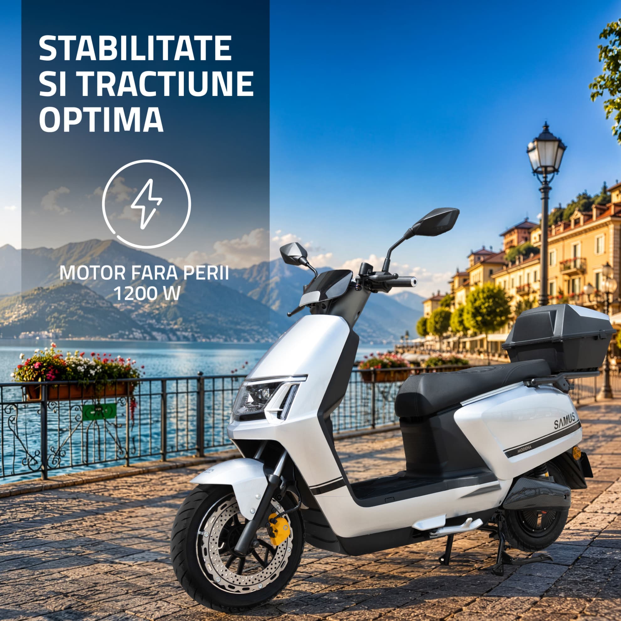 Detaliu motor electric fără perii scuter Samus Modena 25 Argintiu