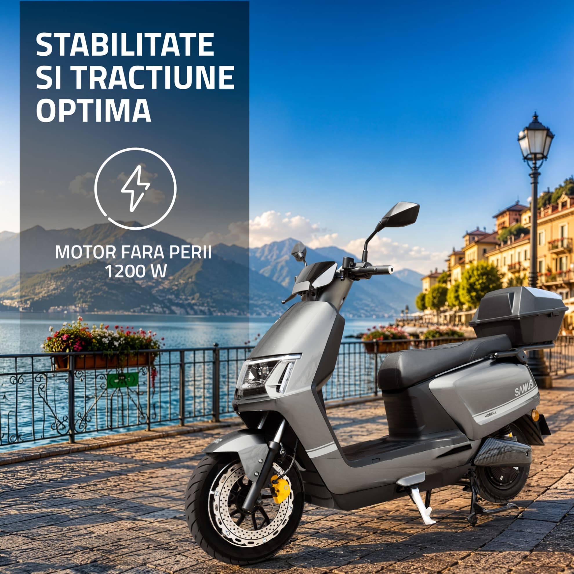 Detaliu motor electric fără perii scuter Samus Modena 45 Gri