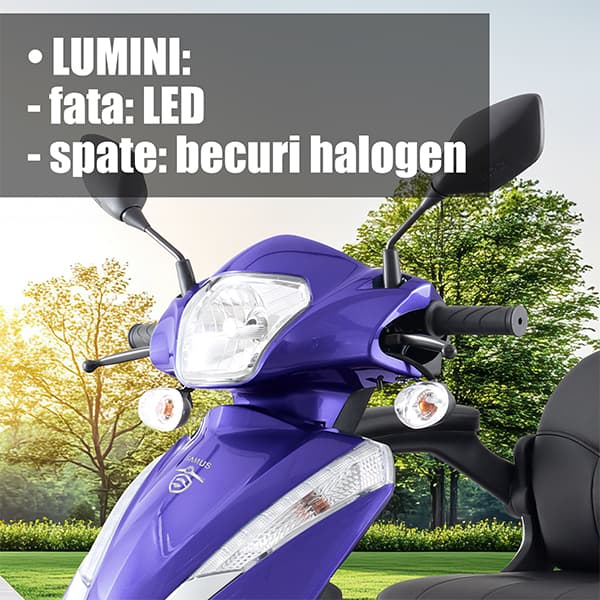Sistem de iluminare LED triciclu electric Samus Dallas Blue
