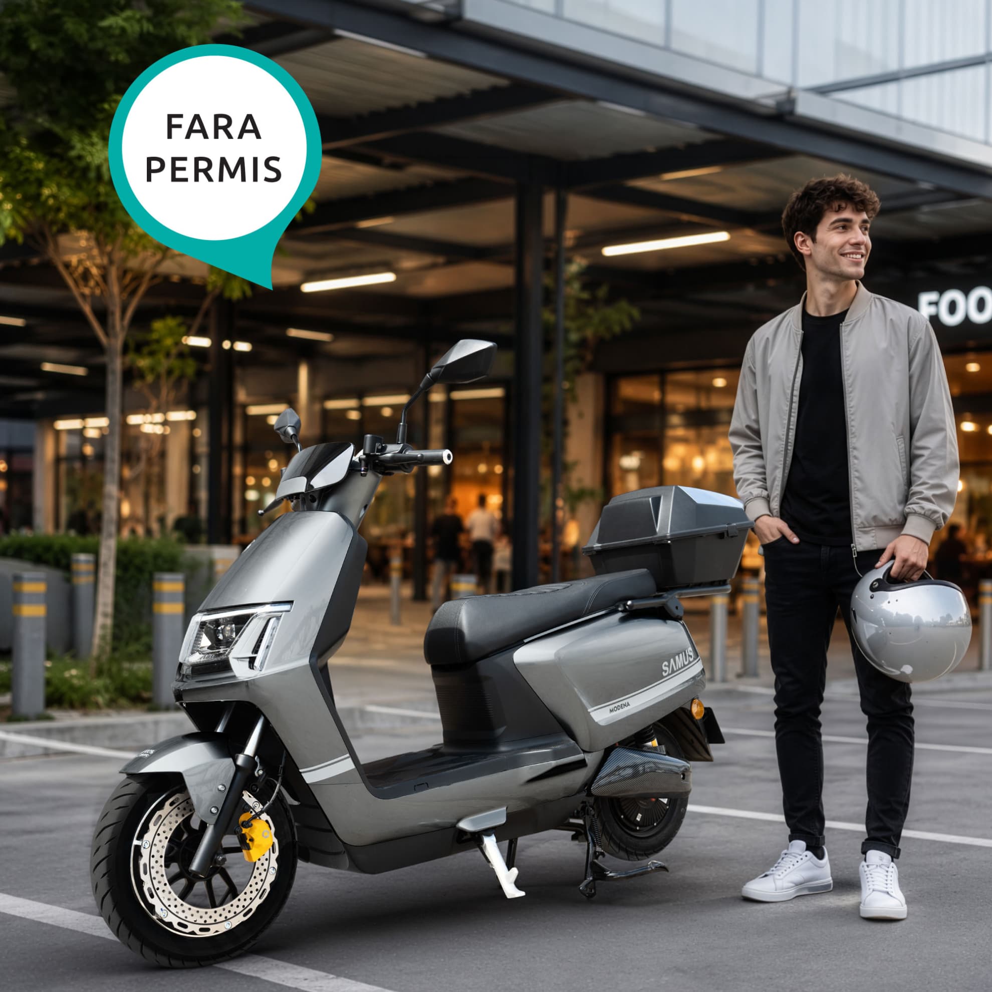 Scuter electric Samus Modena 25 Gri utilizare fără permis