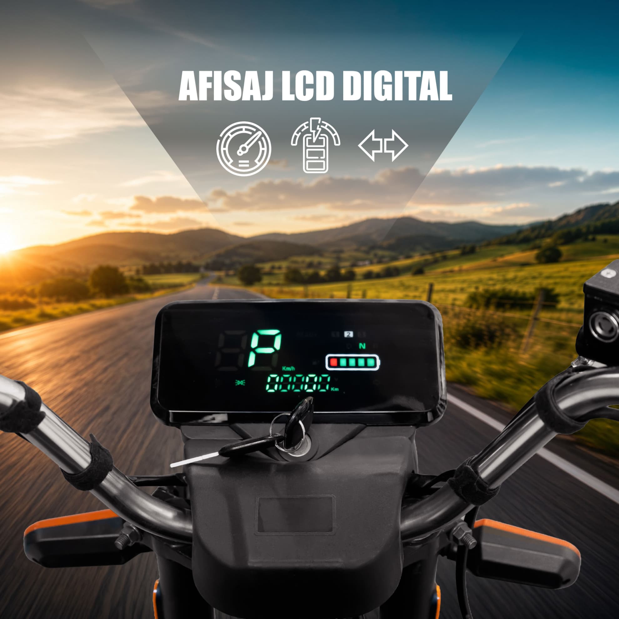 Bord digital triciclu electric cargo Samus Ranger 25 Verde