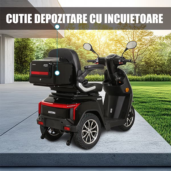 Cutie depozitare cu încuietoare triciclu Samus Arizona Black
