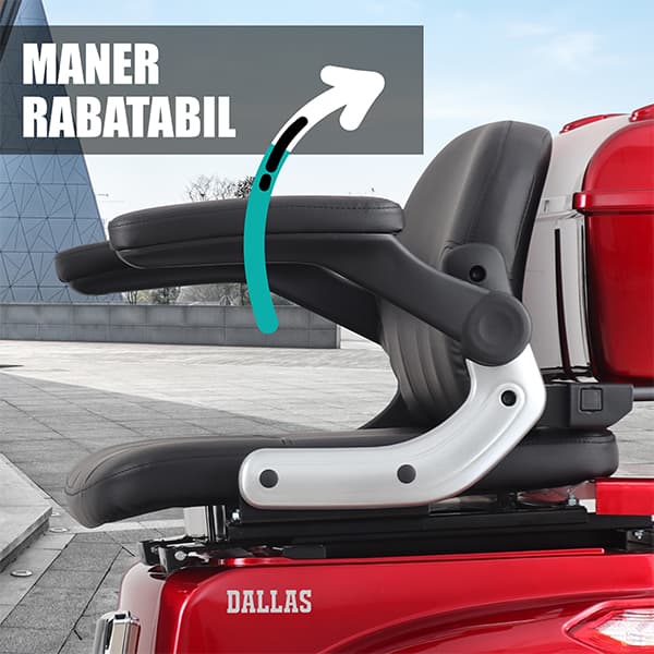 Mâner rabatabil acces ușor triciclu Samus Dallas Red